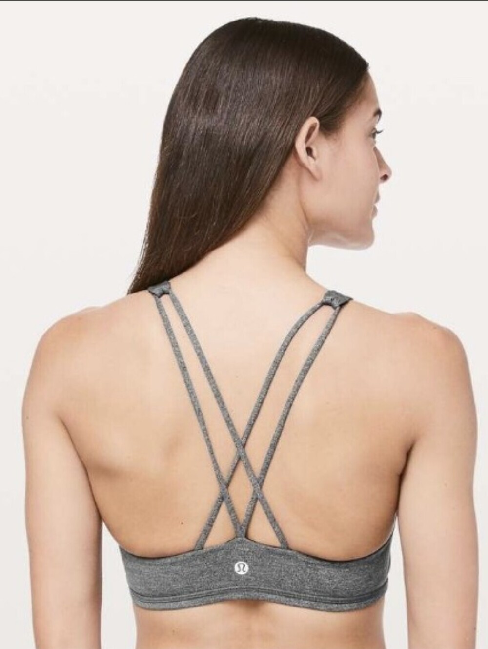 Lululemon Free To Be Bra *High Neck. Heathered Black. Luxtreme. Size 6.